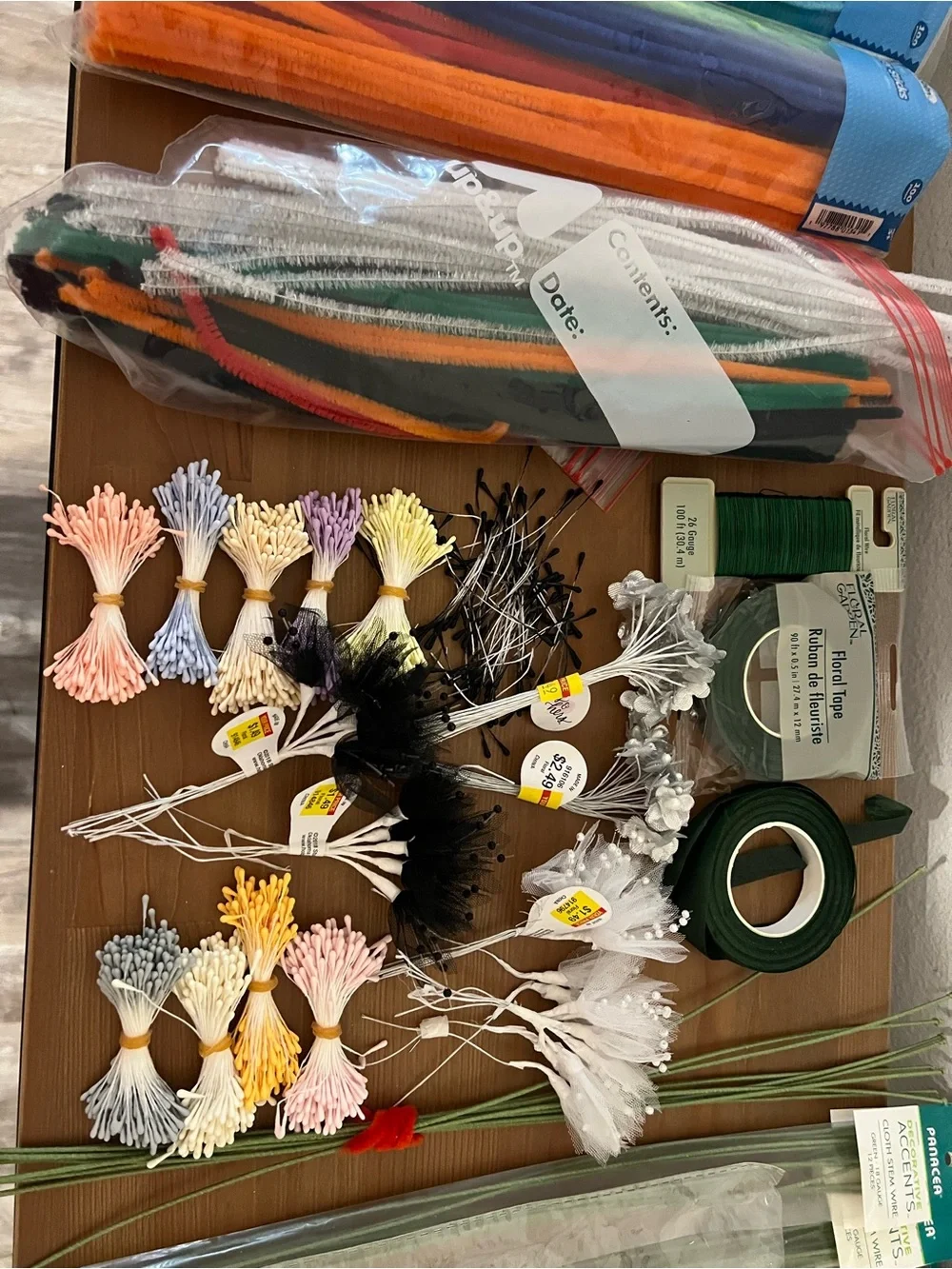 Assorted Chenille Stems and everything else you need to make flowers